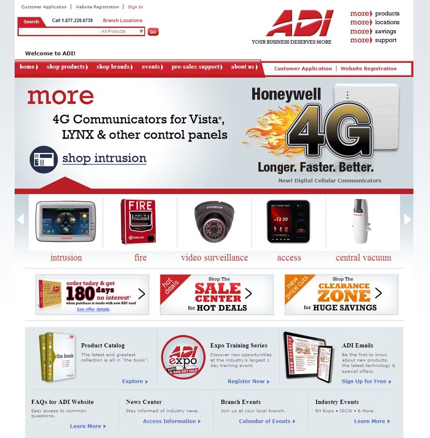 ADI E-Commerce — Homepage