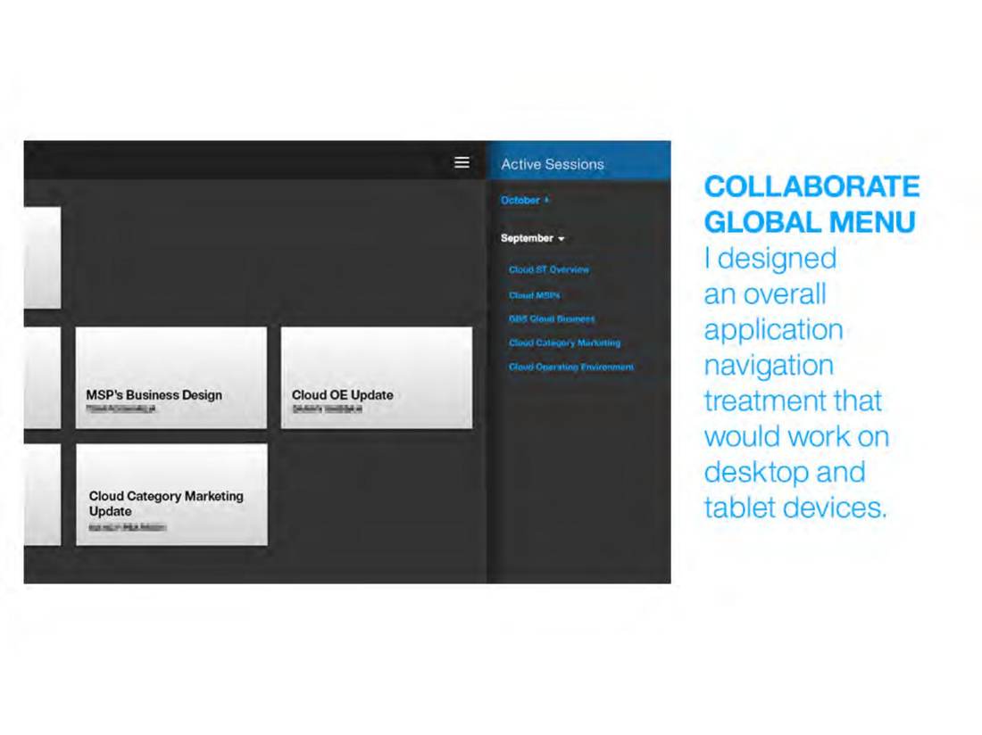 Collaborate — Global Menu